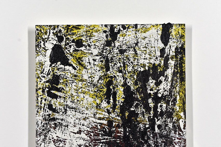 Steven Cox Oil On Paper Original Paintings Unique Work Abstract 2015 Yellow