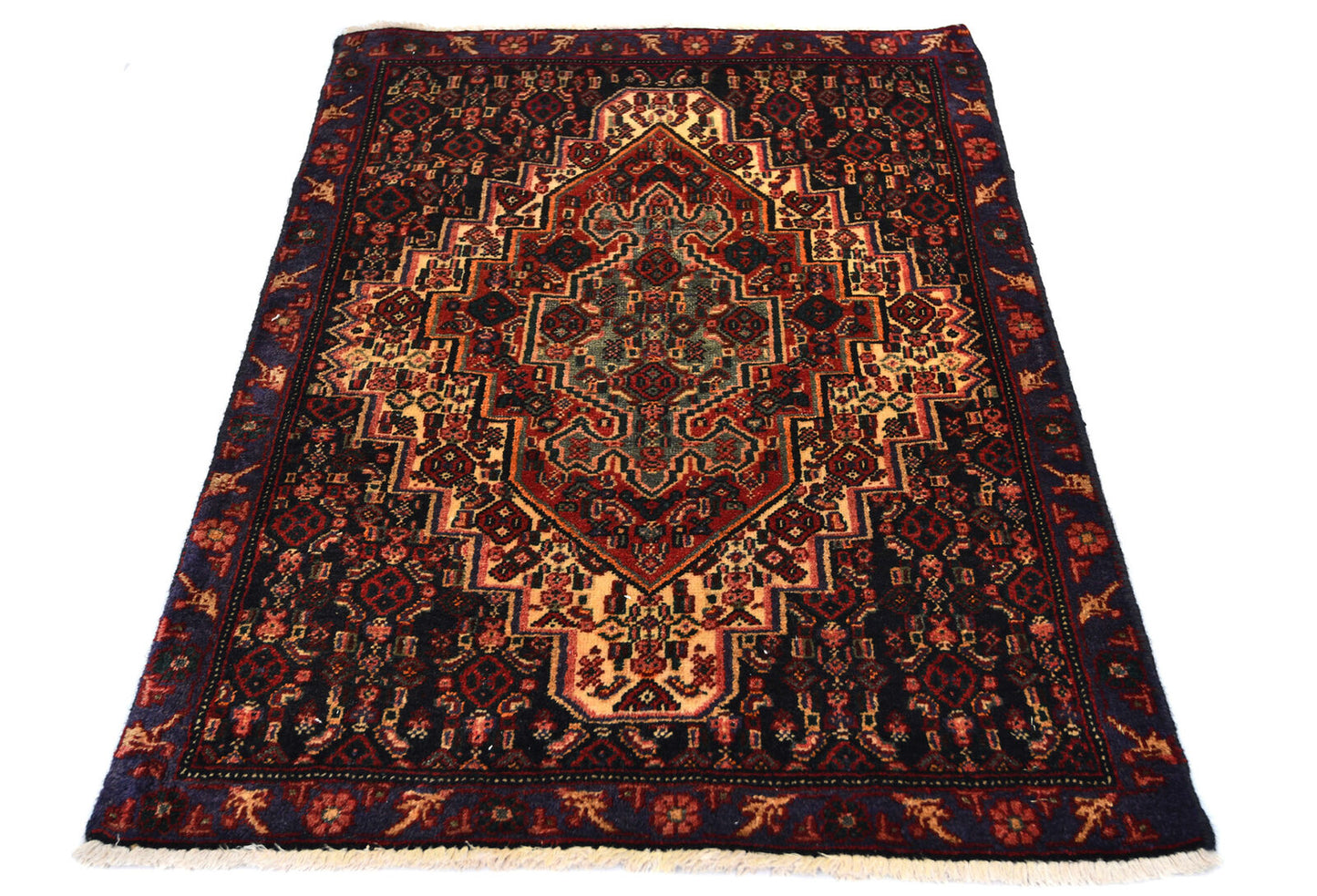 Handmade Farmho Boho Geometric Style Oriental Rug