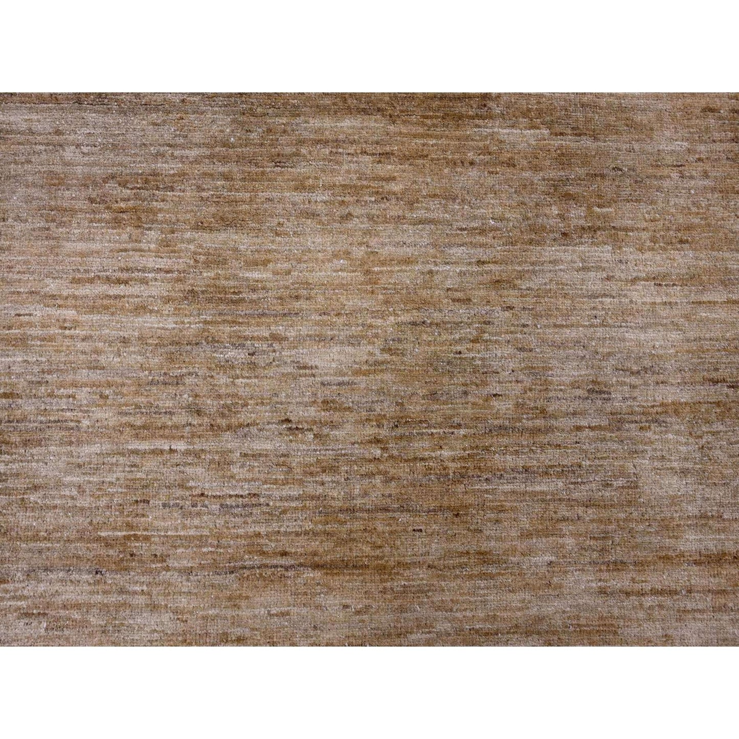 7'10"X9'5" Tawny Brown Plain Solid Pattern Ghazni Wool Hand Knotted Rug