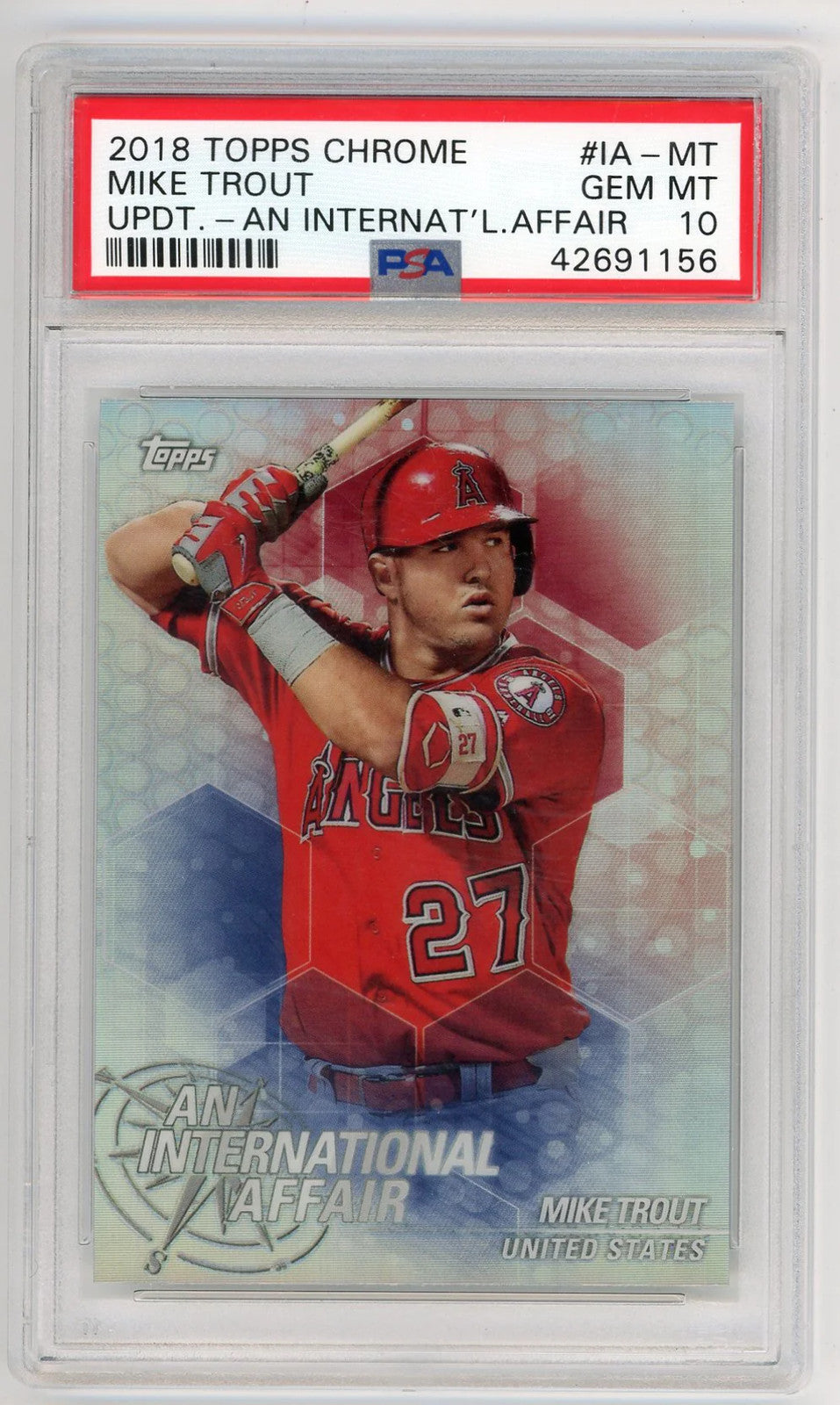 Mike Trout 2018 Topps Chrome An International