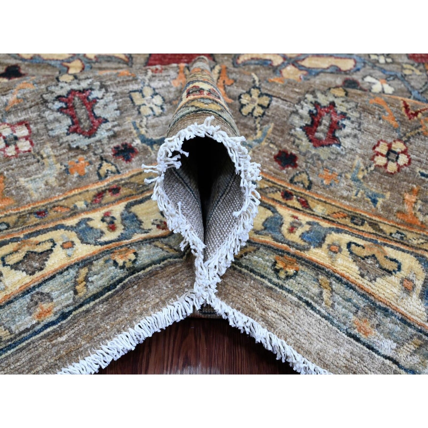 9'X12'1" Brown Aryana, Bijar Garus High Mountain Wool Hand Knotted Rug