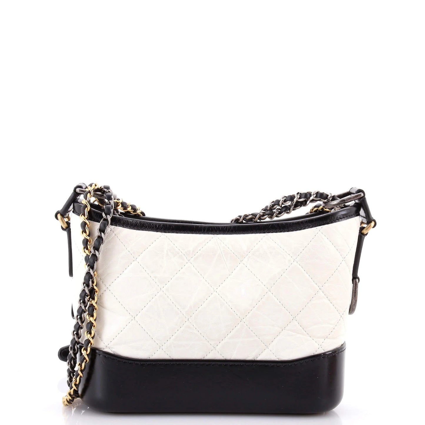 Chanel Bicolor Gabrielle Hobo Quilted Aged Calfskin Small