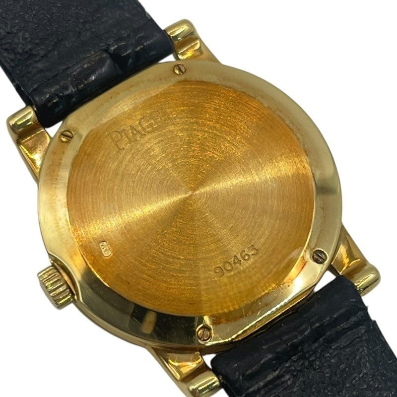 Piaget Dancer 90463 Black K18Yg/Leather Strap