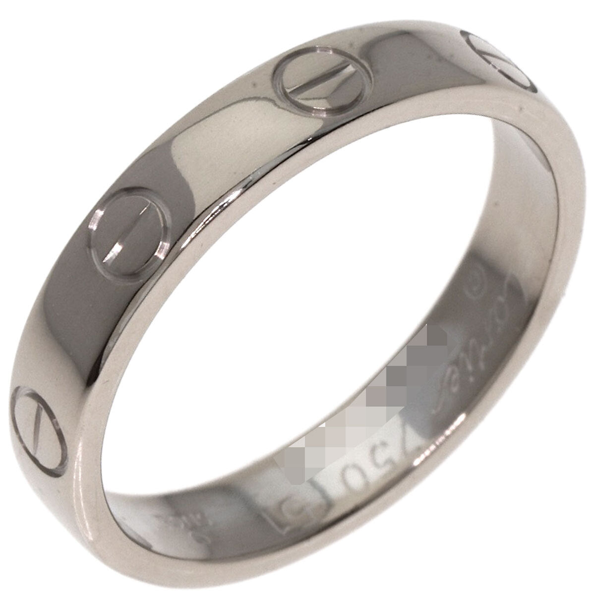 Cartier Ring Mini Love Ring #51 K18 White Gold