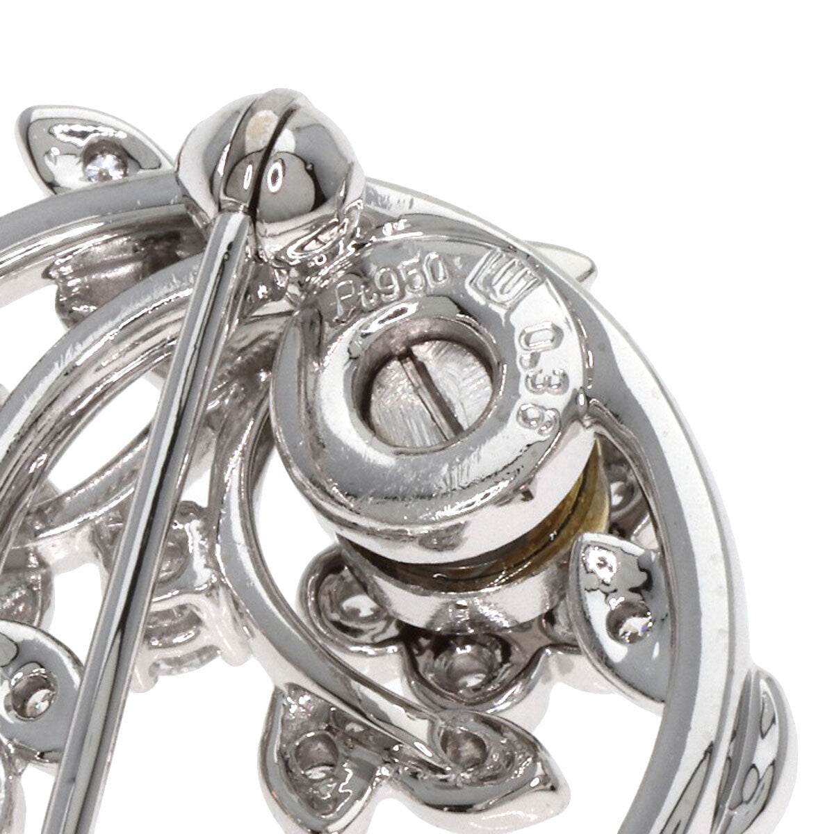Waltham Brooch Swing Diamond Platinum Pt950