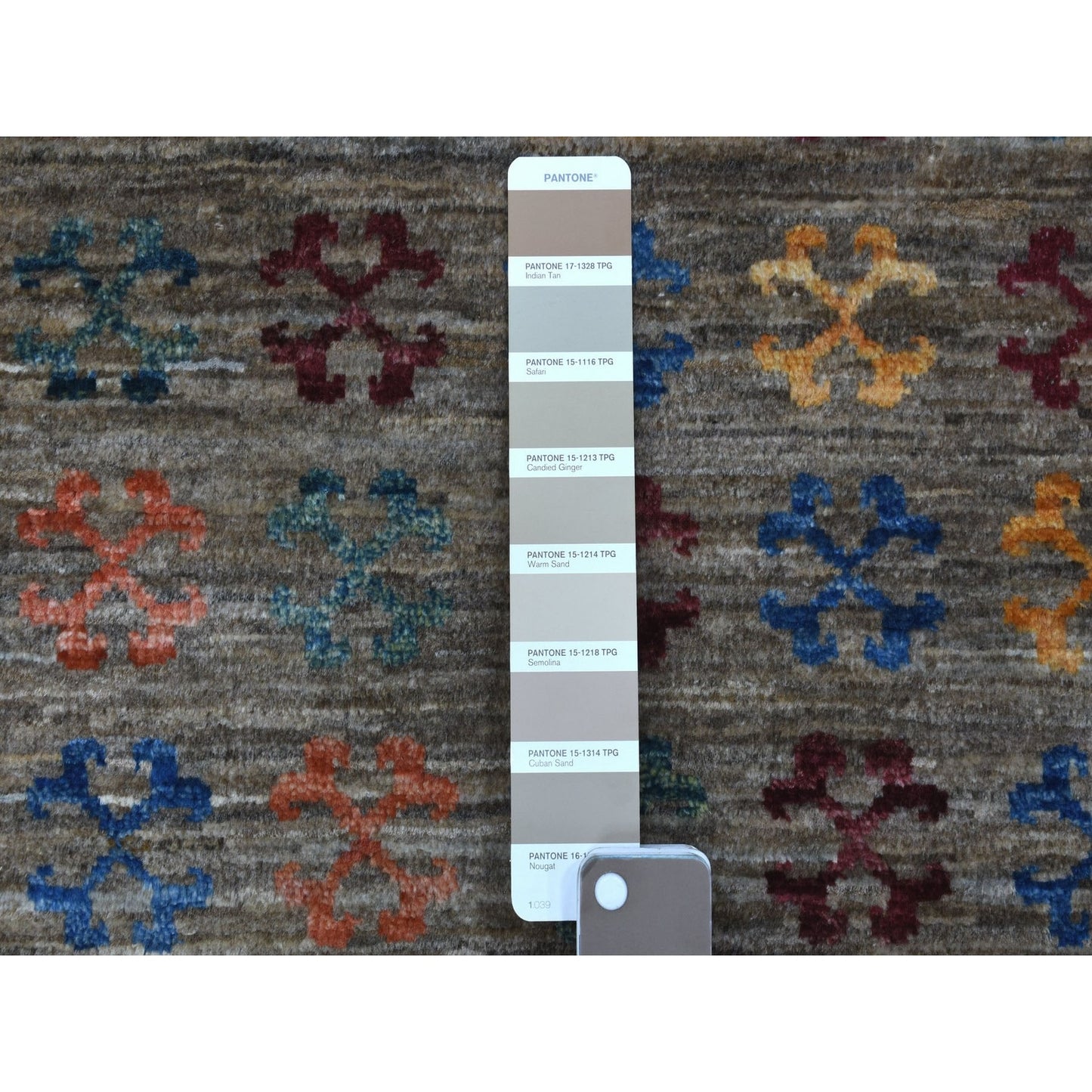 3'X7'7" Gray Super Kazak Khorjin Design Hand Knotted Pure Wool Runner Rug