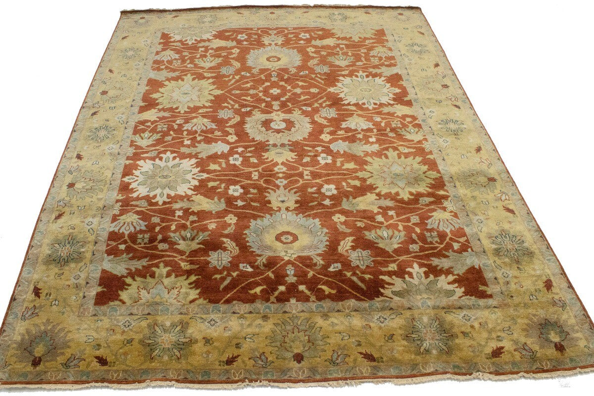 Handmade Floral Oriental Rug Vintage Style Osh