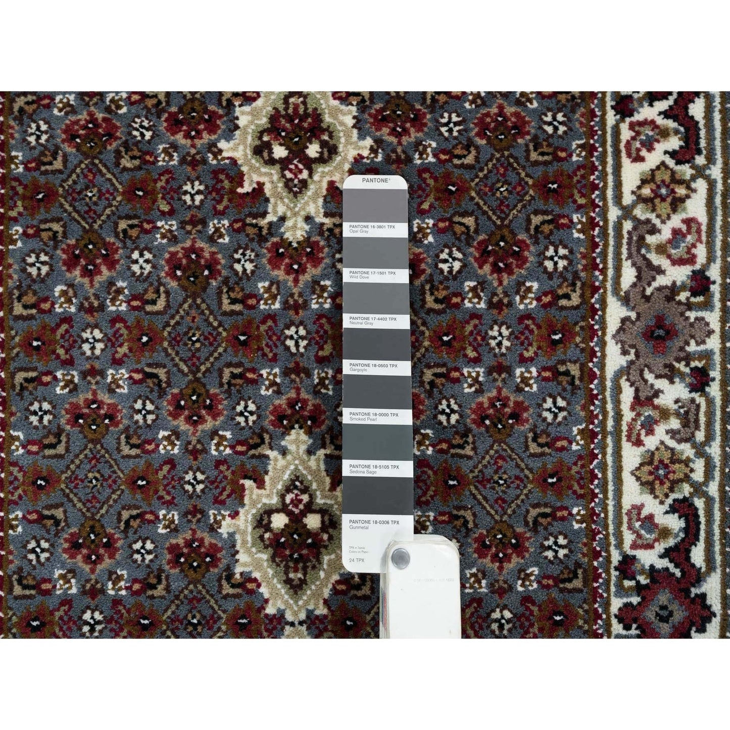 2'X8'5" Gray Tebraz Mahi 175 Kpsi Wool Hand Knotted Runner Rug