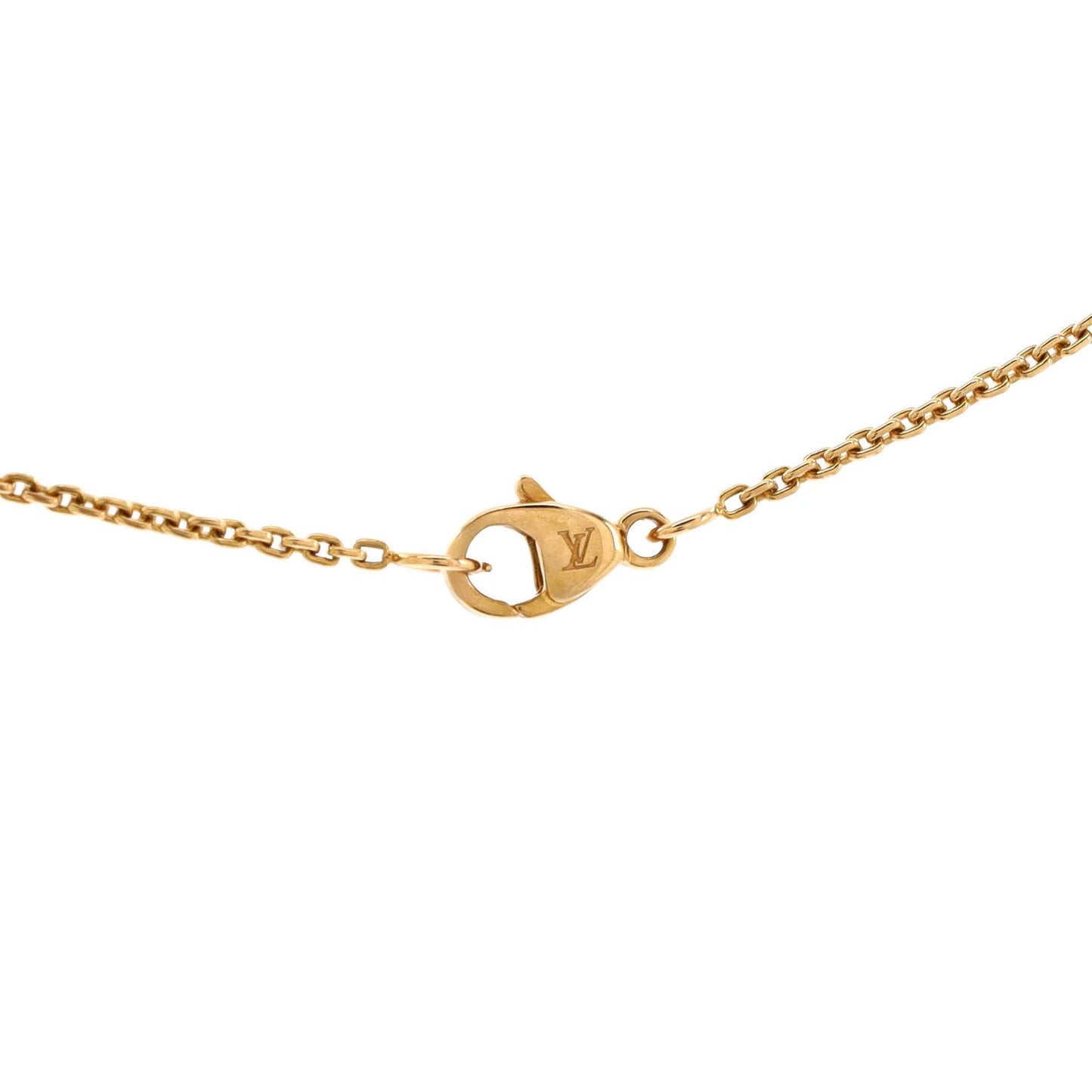 Louis Vuitton Idylle Blossom Lv Pendant Necklace 18K Yellow Gold With Diamond