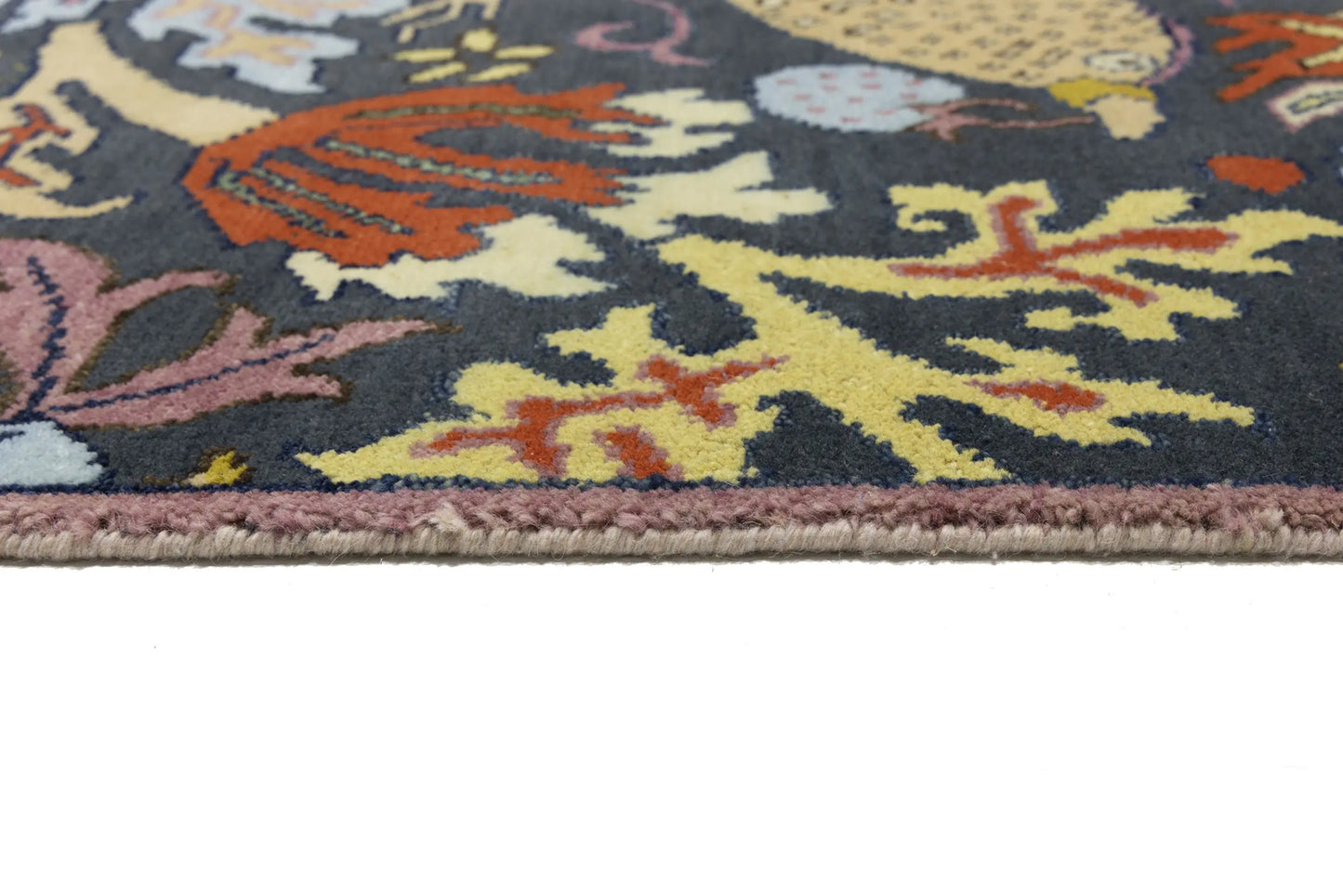 One-Of-A-Kind Birds Design Chobi Oriental Rug