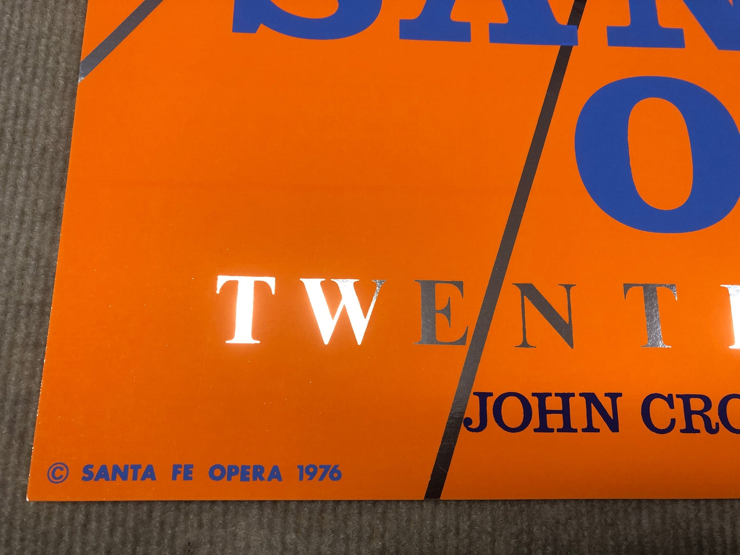 Robert Indiana The Santa Fe Opera " Serigraph Pop Art Blue, Orange