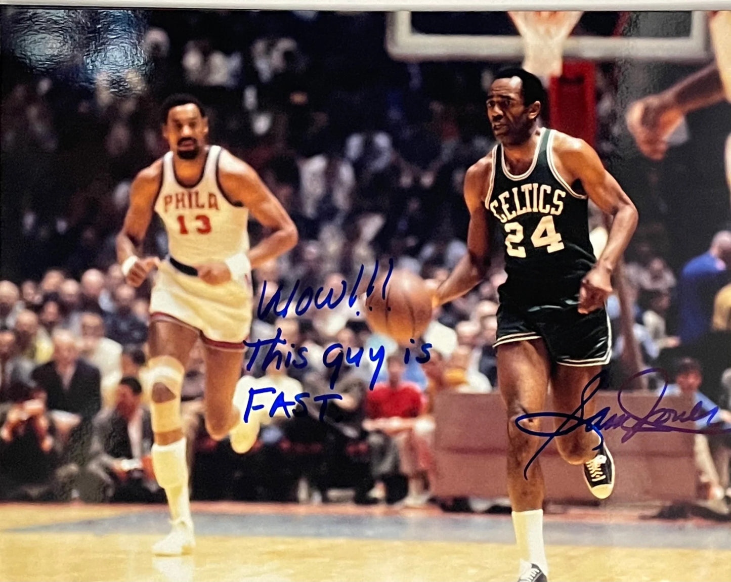 Sam Jones Autographed 8X10 Basketball Photo