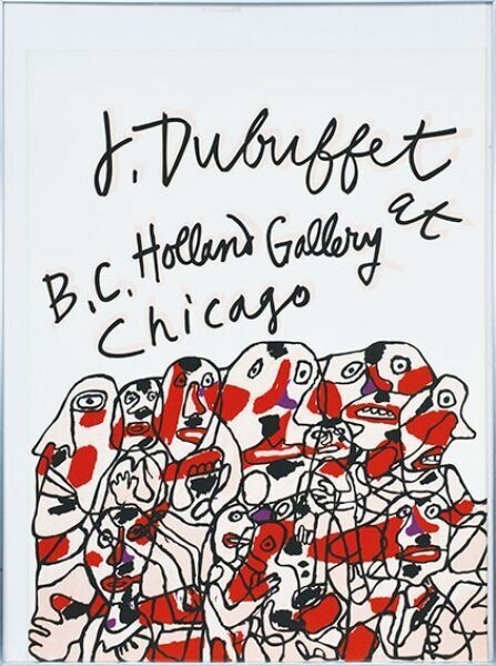 Jean Dubuffet 1976 Silkscreen Print B.C. Horland