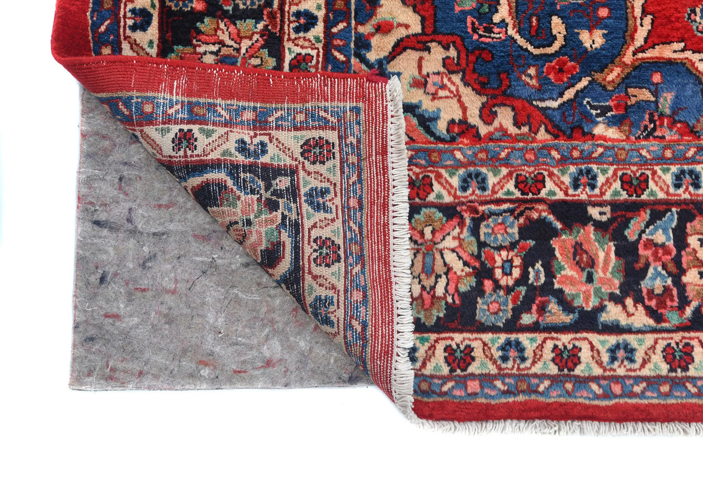 Vintage Handmade Oriental Rug 7X10 Ft Floral