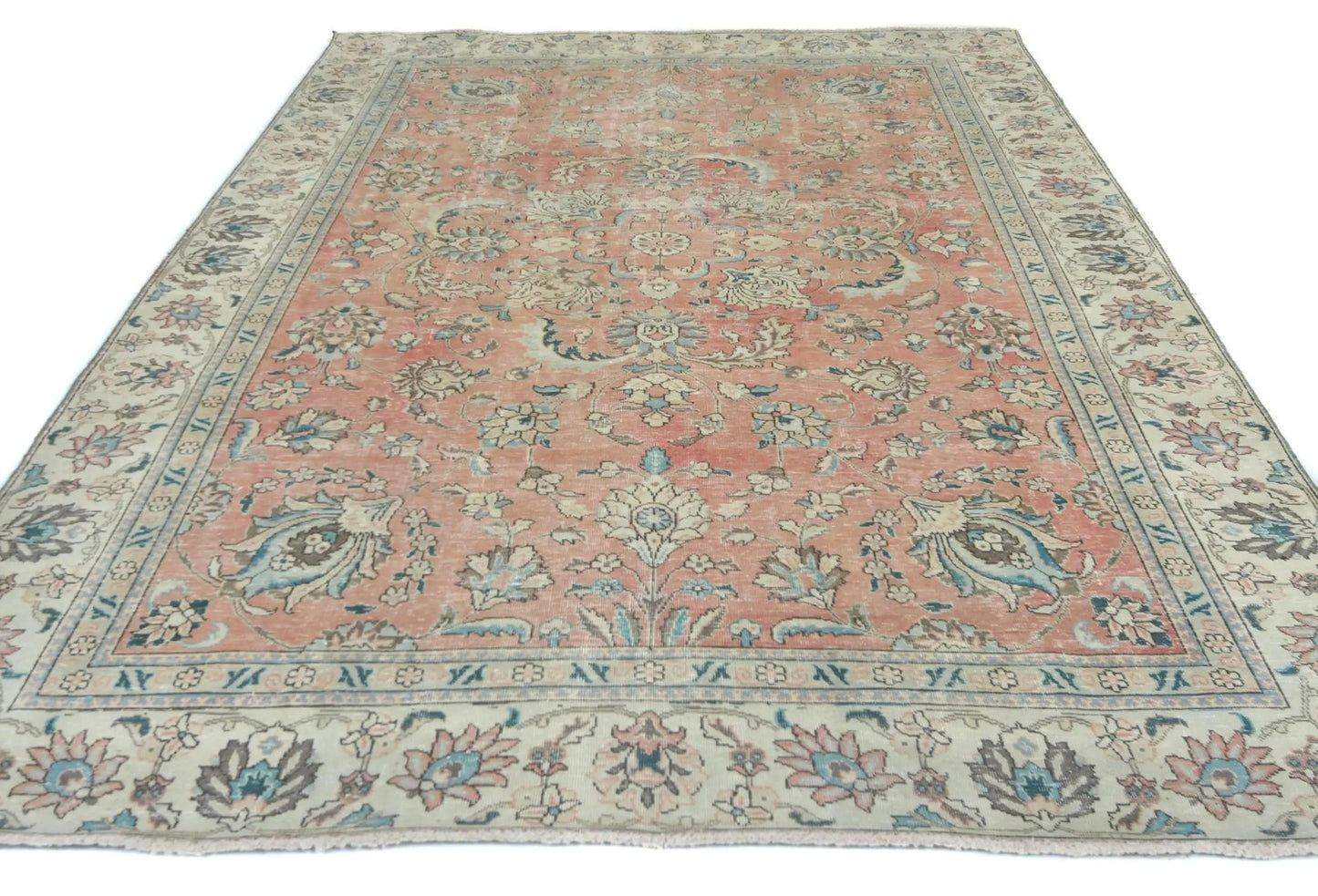 Handmade Semi-Antique Oriental Rug Muted
