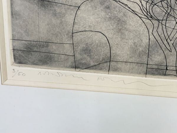 Ben Nicholson Copperplate Print Storm Over Paros