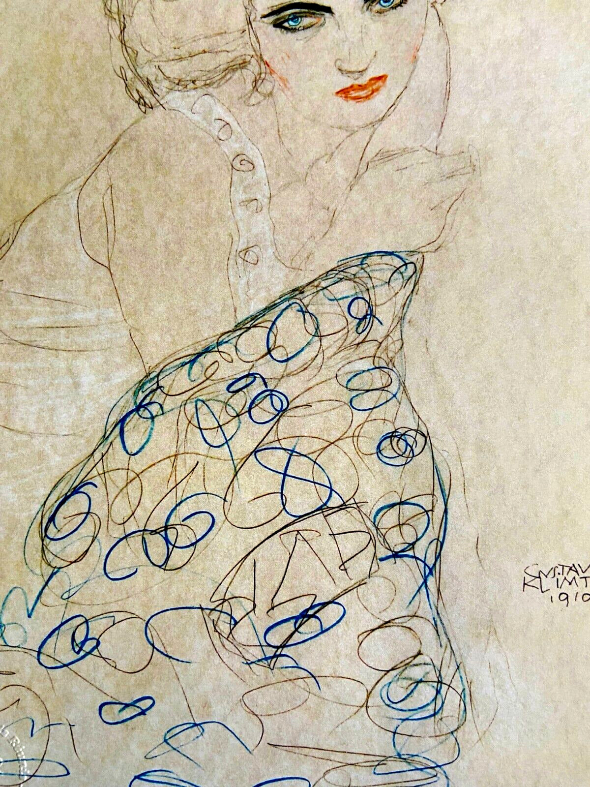 Gustav Klimt Lithograph Coa Signed Op Numbered