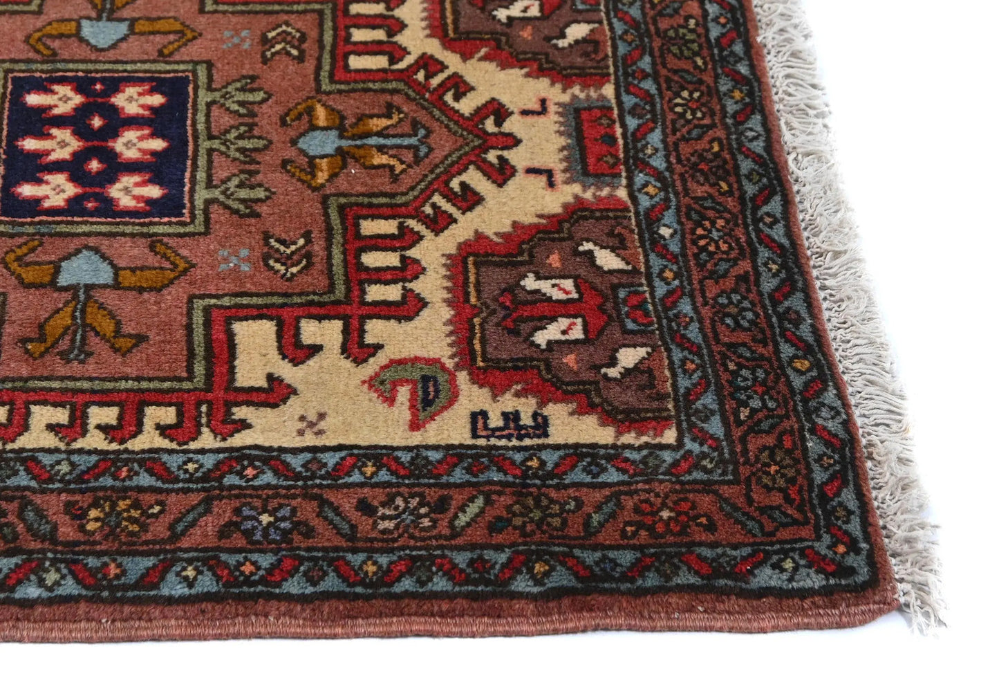 Vintage Tribal Geometric Runner Rug Wool Oriental