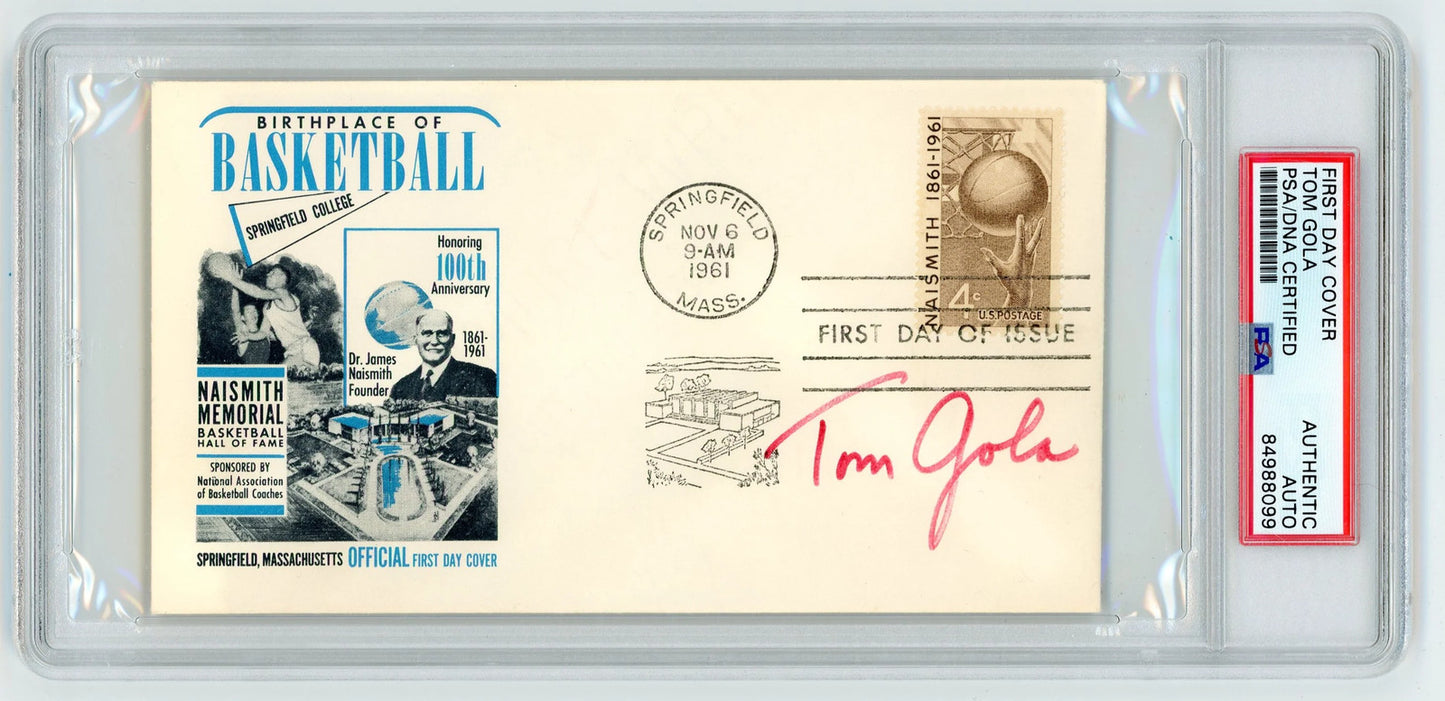Tom Gola First Day Cover Autographed Psa/Dna