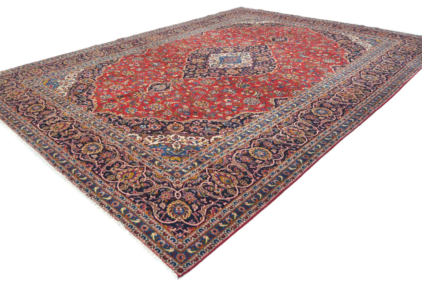 Vintage Wool Oriental Rug Floral Traditional