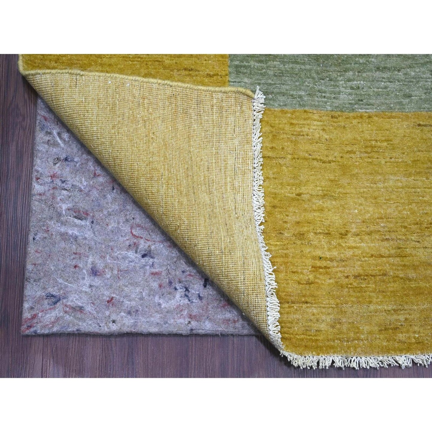 9'1"X12'5" Green Chinese Art Deco Inspired Peshawar Hand Knotted Wool Rug