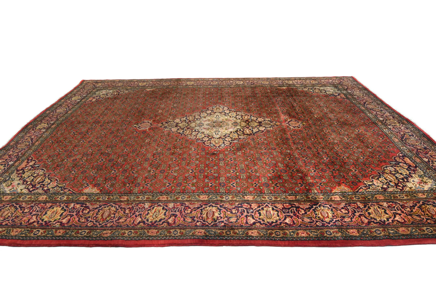 Handmade Vintage Rug Tribal Floral Extra Large