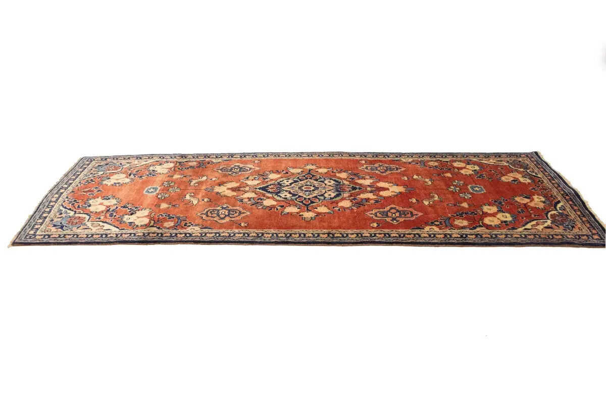 Vintage Oriental Runner Rug Tribal Floral Design