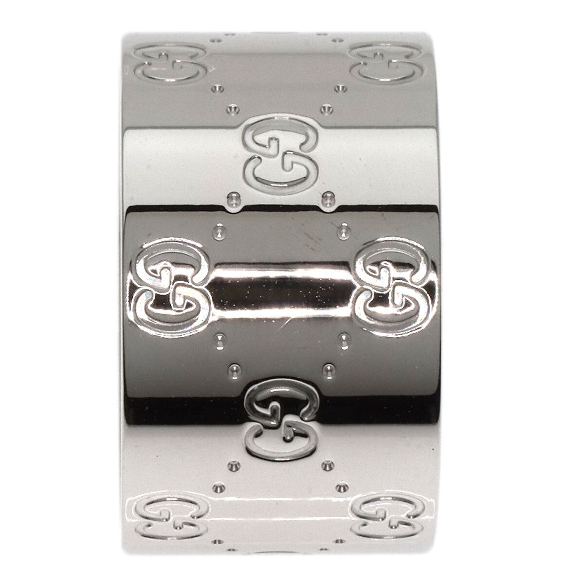 Gucci Ring Icon Wide # 25 K18 White Gold