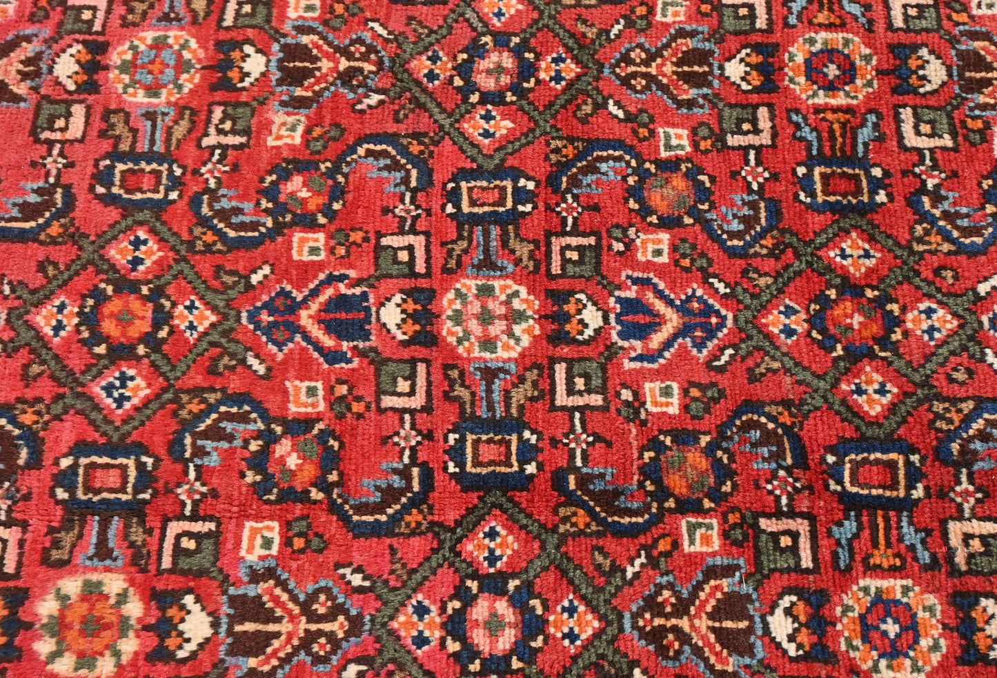 Handmade Vintage Tribal Runner Rug Allover Floral
