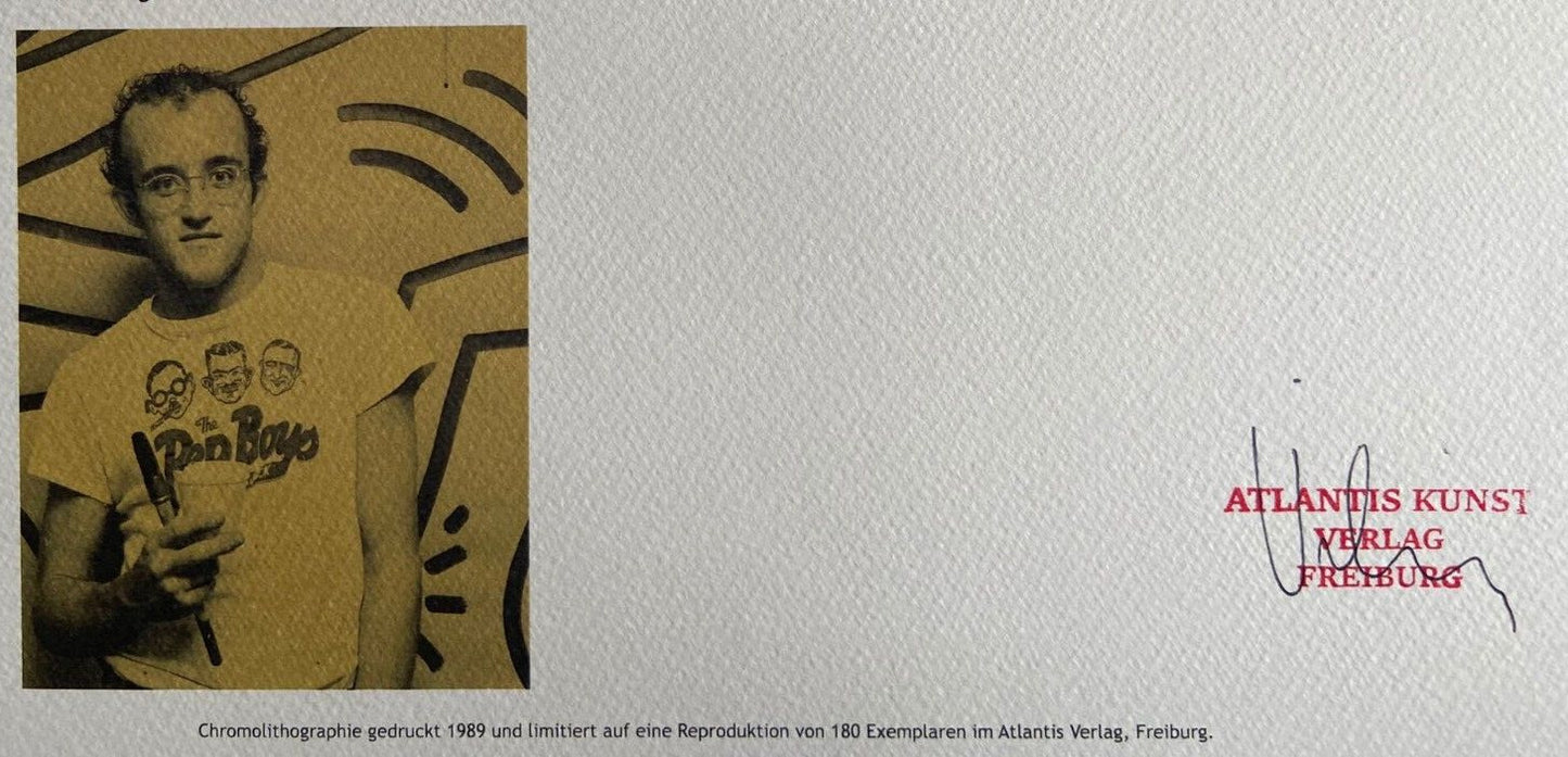 Keith Haring Lithograph Coa Signed Numbered By