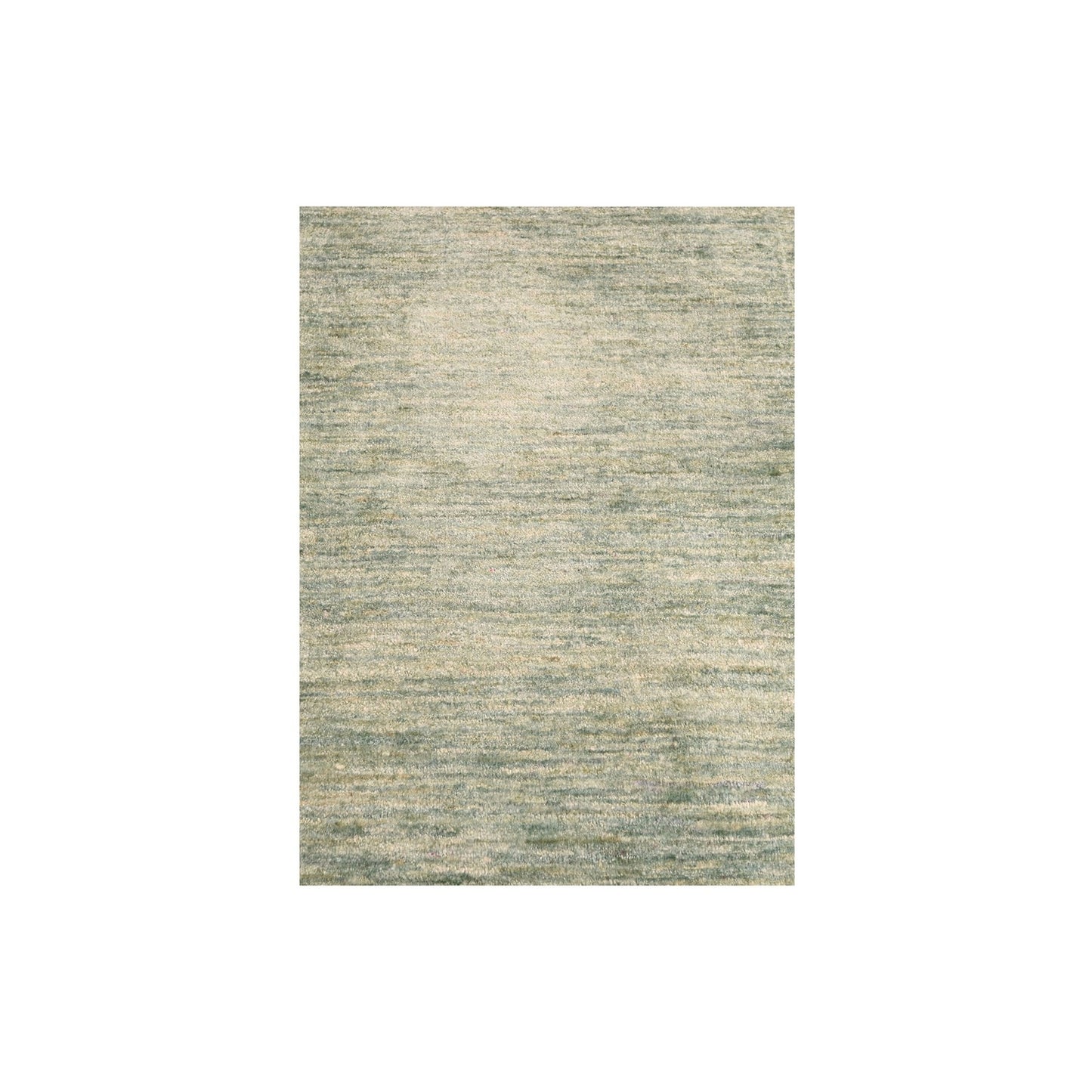 2'X3' Swamp Green Pure Sari Silk Hand Knotted Plain Solid Design Mat Rug