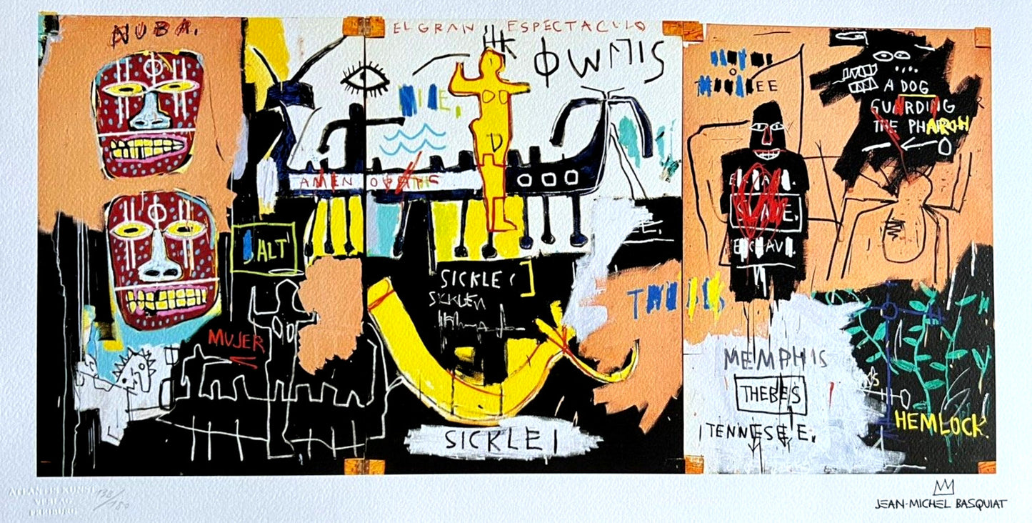 Andy Warhol Jean-Michel Basquiat Lithograph Coa Signed Numbered
