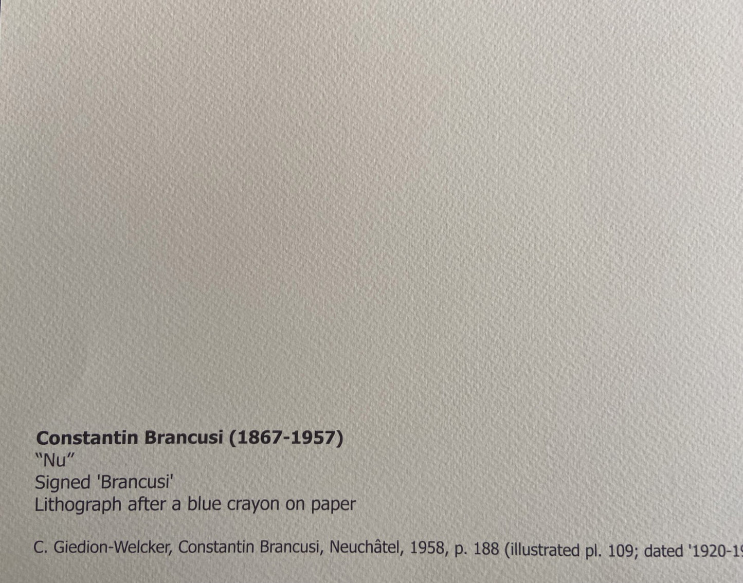 Constantin Brancusi ''Atelier'' Lithograph Coa