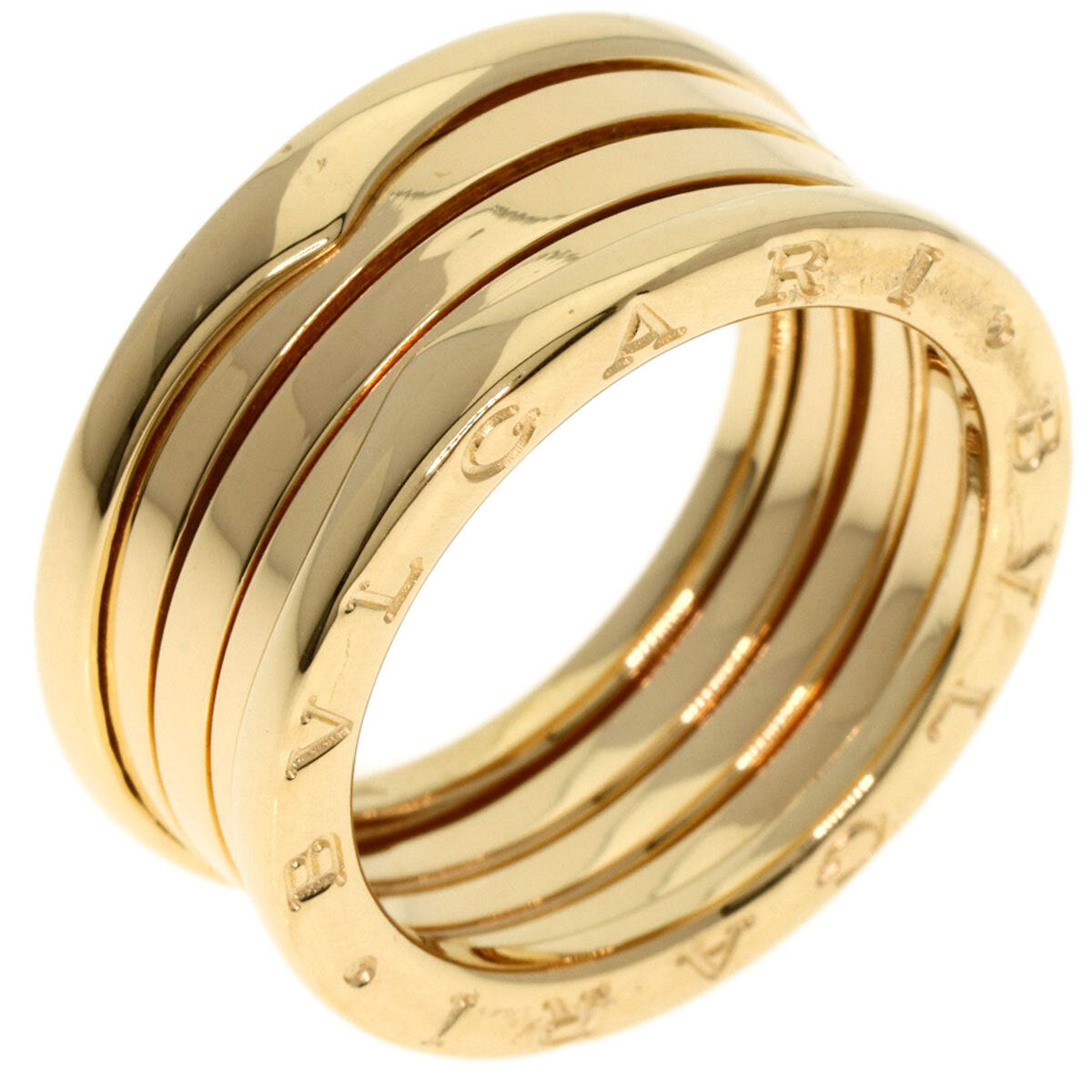 Bvlgari Ring B.Zero1 3 Bands #60 K18 Yellow Gold