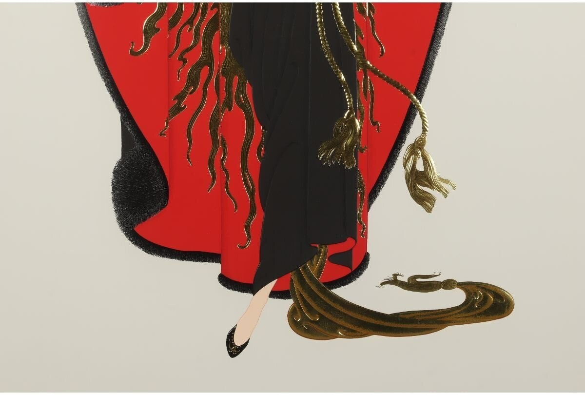Erte "Saint Orlono" Embossed Color Serigraph Silkscreen Hand Signed Framed