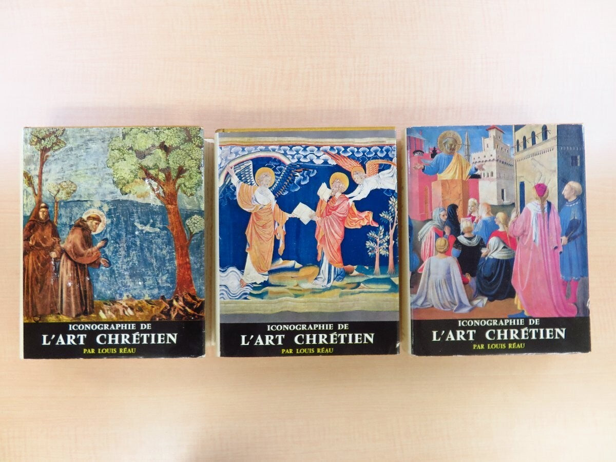 Louis Reau Iconographie De L'Art Chretien Des Saints 1St Ed 3 Vol Set 1958 Hc