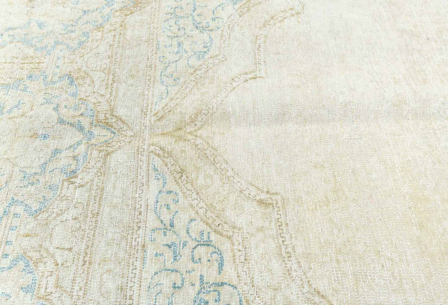 Handmade Muted Floral Distressed Oriental Rug