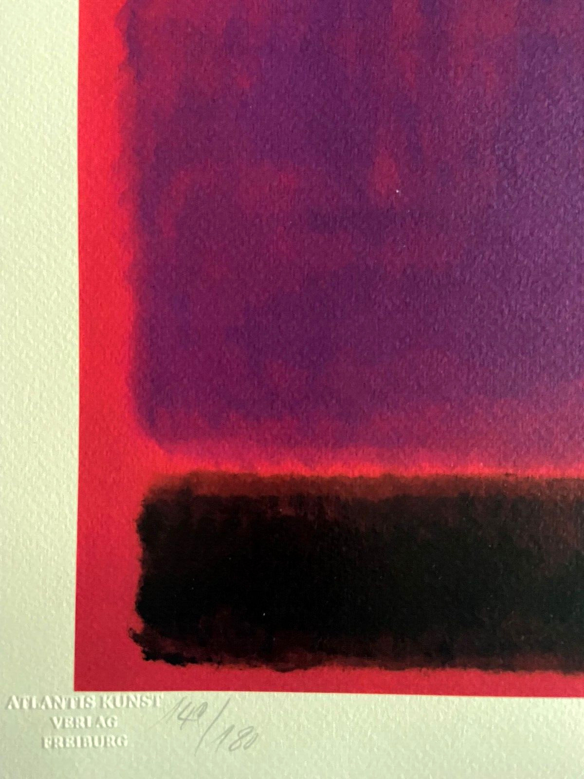 Mark Rothko Lithograph Coa Signature Stamp
