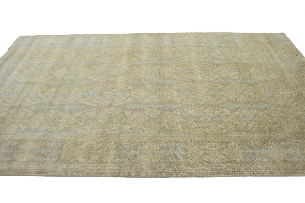 6X9 Ft Hand-Knotted Wool Chobi Peshawar Rug Muted