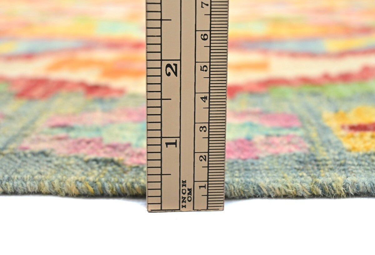 Reversible Kilim Oriental Rug Multicolored