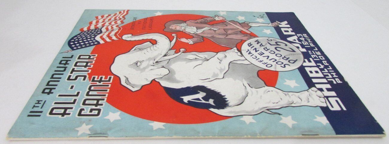 1943 Baseball All-Star Game Program Vintage Rare