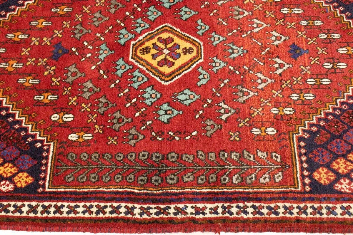 Hand-Knotted Tribal Small Rug Farmho Oriental