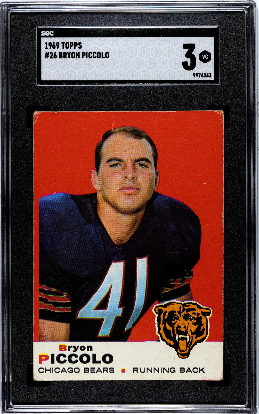 Bryon Piccolo 1969 Topps #26 Sgc 3