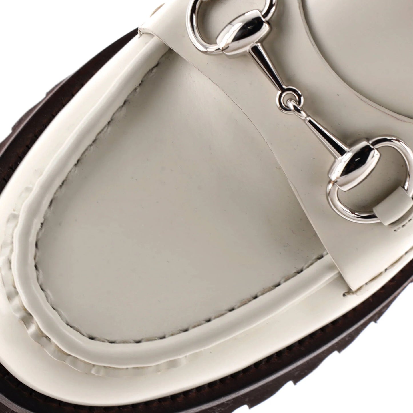 Gucci Women'S Horsebit Flatform Mules Leather