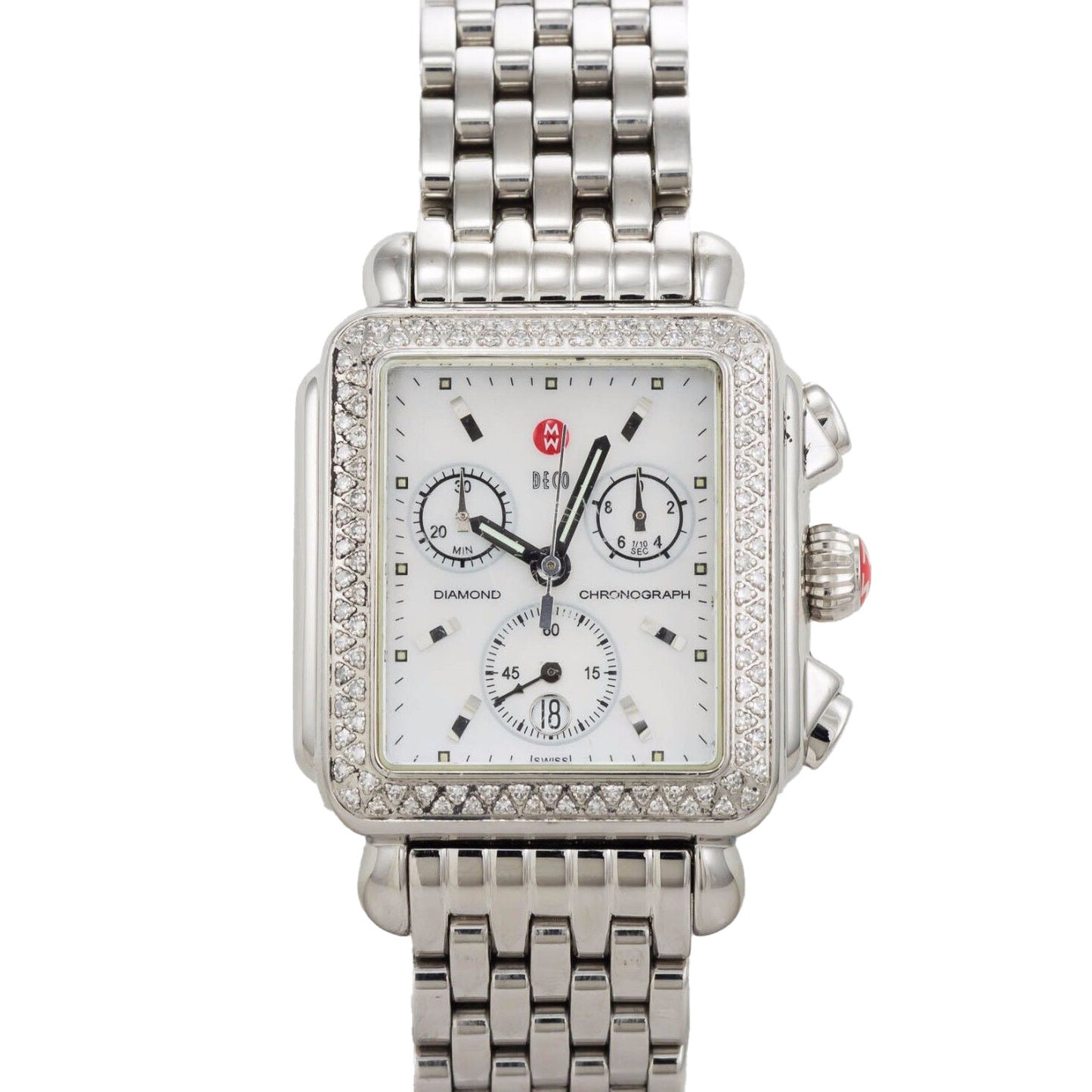 Michele Deco Chronograph Wristwatch In Stainless