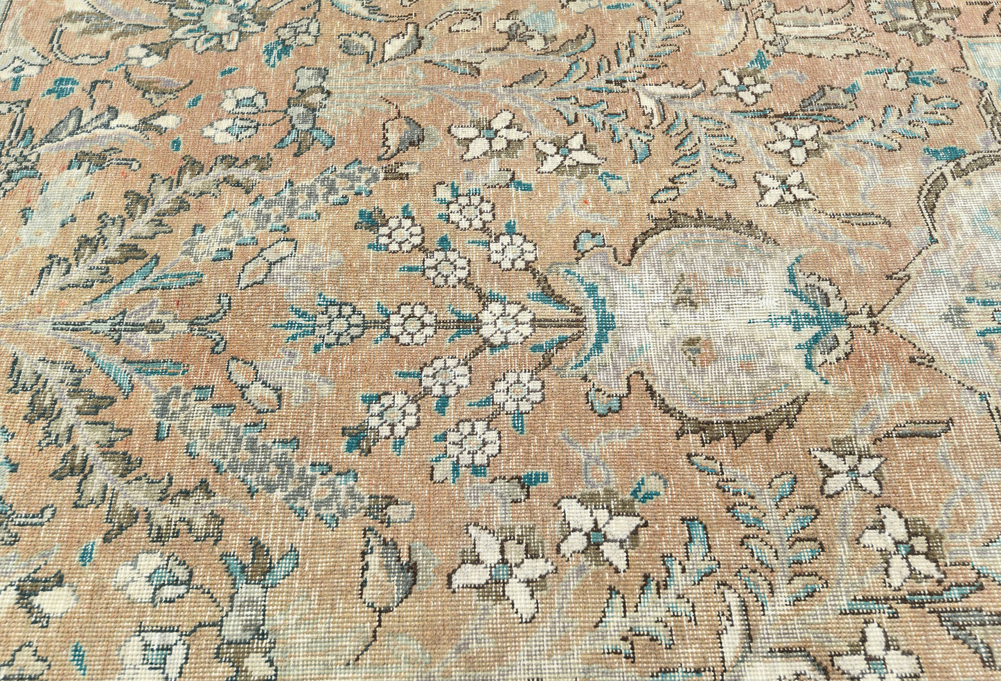 Semi-Antique Stone-Washed Oriental Rug Distressed