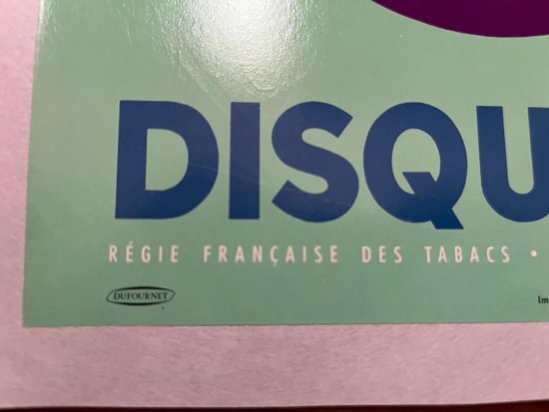 1960S Disque Bleu Poster By Henri Faur Vintage French Gauloises Cigarette Ad