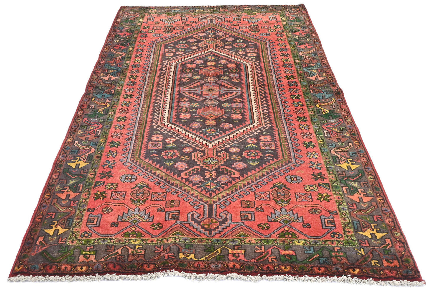Handmade Vintage Traditional Oriental Rug Floral