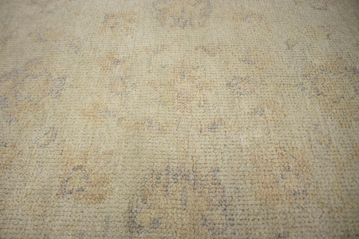 Handmade Oushak Chobi Oriental Rug Muted Floral