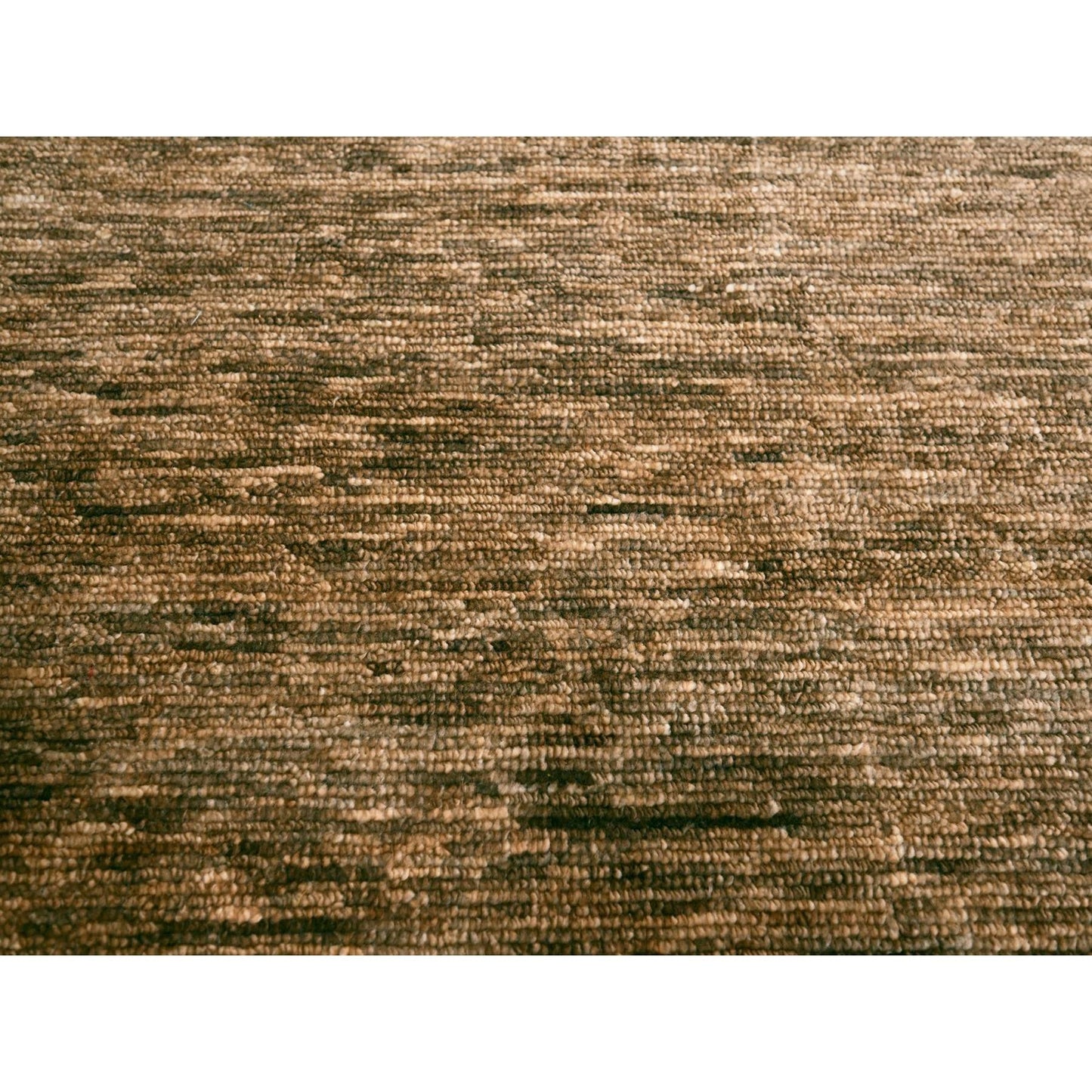 9'4"X12'4" Shades Of Brown Modern Plain Design 100% Wool Hand Knotted Rug